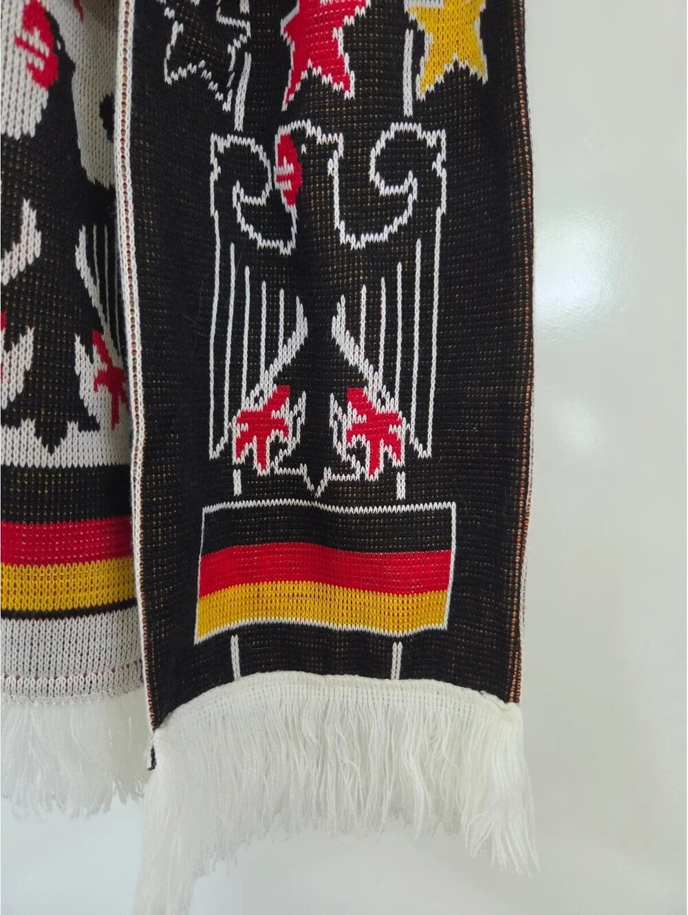 Germany National Team Knit Scarf with Eagle and Flag Design